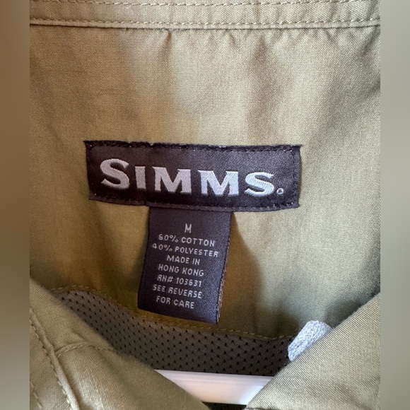 Simms Khaki EbbTide Fishing Outdoor Vented Shirt- Men’s M - Picture 10 of 12